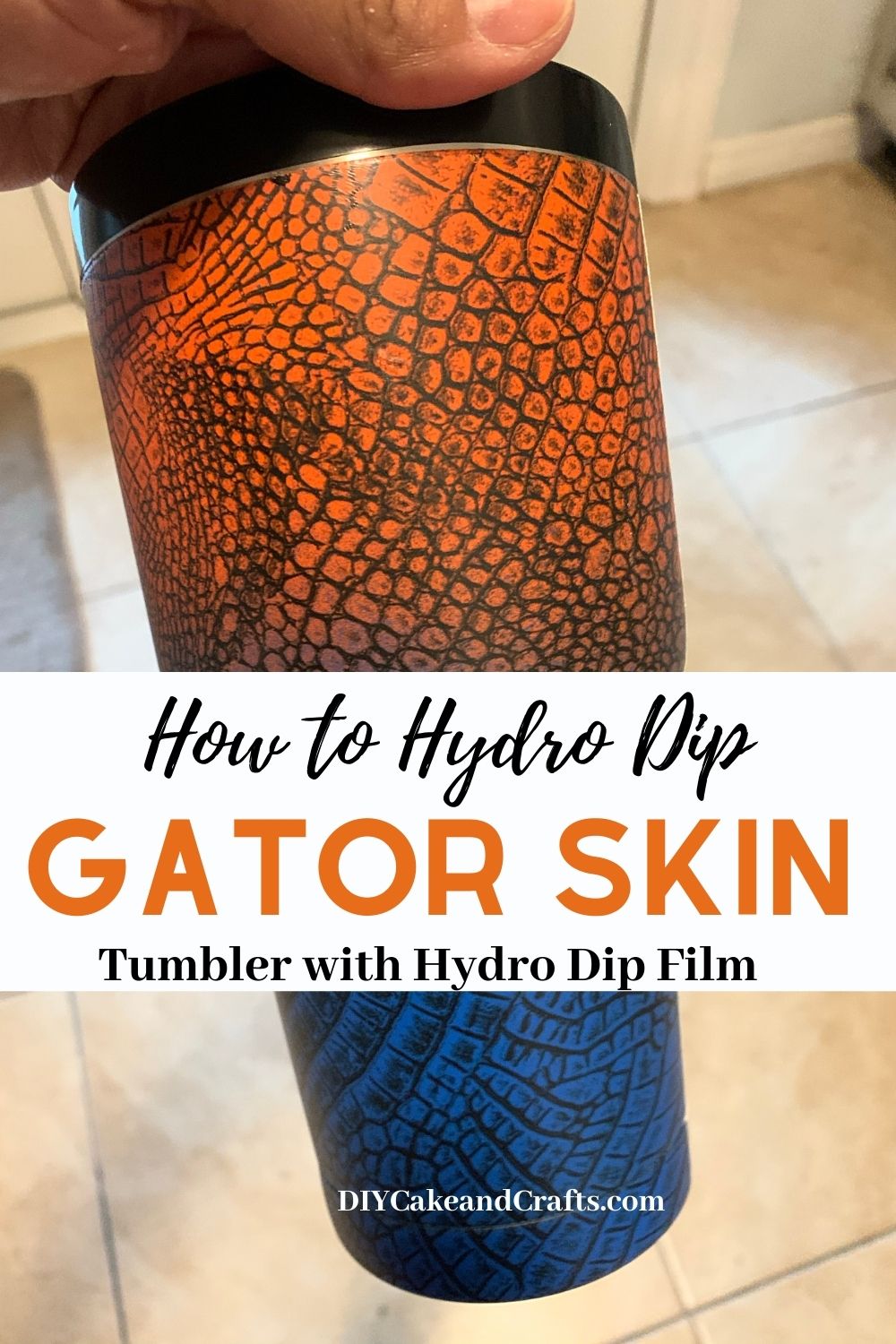 handling leder øretelefon How to HYDRO DIP Gator Skin Tumbler (with Hydro Dip Film) - DIY Cake and  Crafts