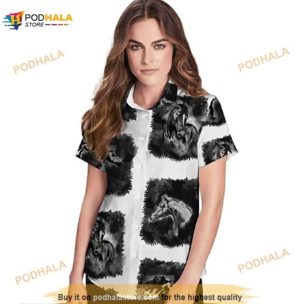 Beach Shirt Vintage Retro Horse Hawaiian Shirt For Animal Lovers