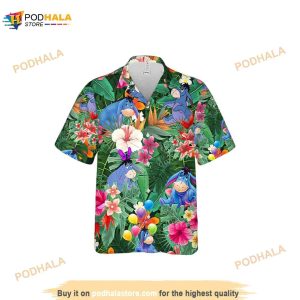 Funny Hawaiian Shirt For Men Eeyore Tropical Forest Bear The Pooh
