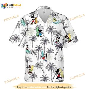 Funny Hawaiian Shirt For Men Mickey Mouse Coconut