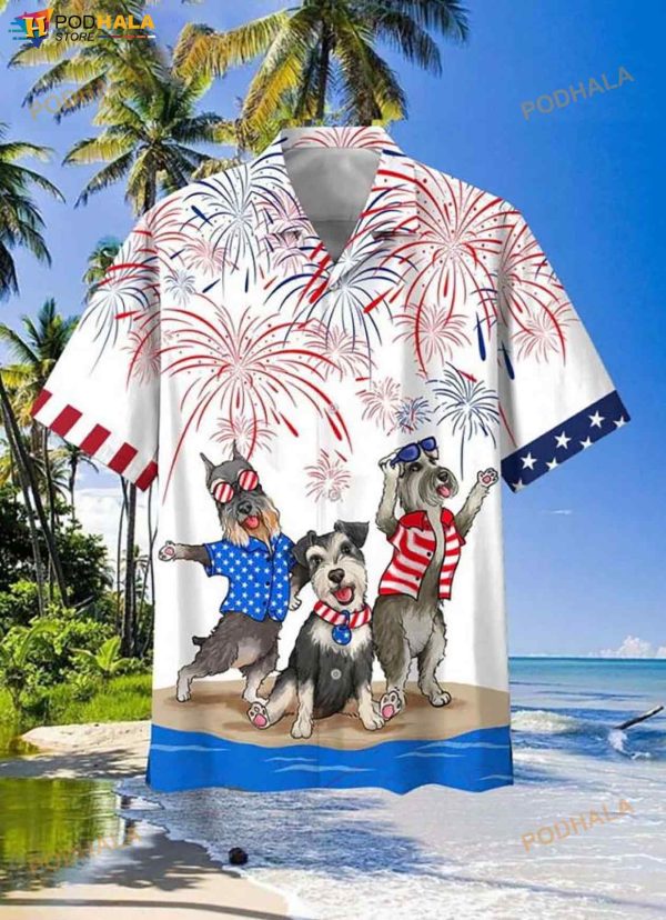 Miniature Schnauzer Independence Is Coming 3D Funny Hawaiian Shirt