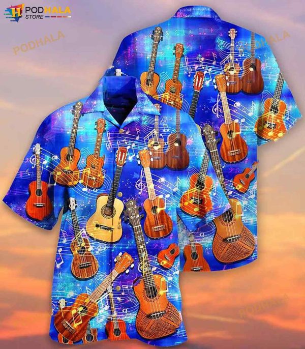 Music Love Guitar Forever 3D Funny Hawaiian Shirt