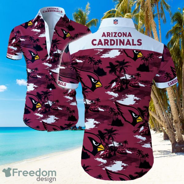 NFL Arizona Cardinals Logo Hawaiian Summer Beach Shirt Full Print