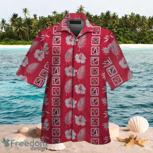 NFL Atlanta Falcons Small Logo Design Red Shirt Hawaiian Shirt