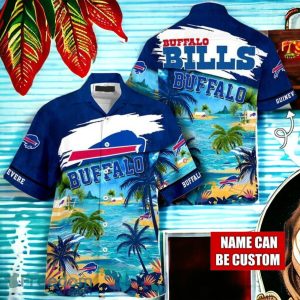 NFL Buffalo Bills Logo Fans Love Custom Your Name Hawaiian Shirt Full Over Print