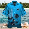NFL Carolina Panthers Logo Design Tropical Blue Shirt Hawaiian Shirt