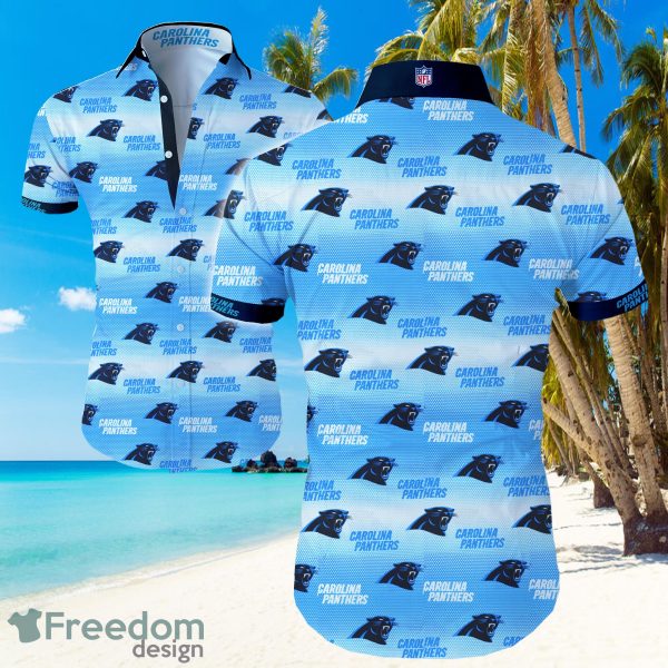 NFL Carolina Panthers Mini Logo Hawaiian Summer Beach Shirt Full Print