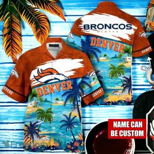 NFL Denver Broncos Logo Fans Love Custom Your Name Hawaiian Shirt Full Over Print