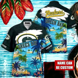 NFL Green Bay Packers Logo Fans Love Custom Your Name Hawaiian Shirt Full Over Print