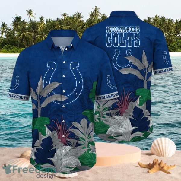 NFL Indianapolis Colts Big Logo Design Blue Shirt Hawaiian Shirt