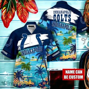 NFL Indianapolis Colts Logo Fans Love Custom Your Name Hawaiian Shirt Full Over Print