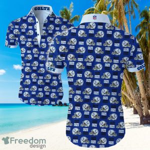 NFL Indianapolis Colts Mini Logo Hawaiian Summer Beach Shirt Full Print