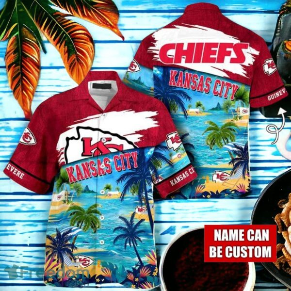 NFL Kansas City Chiefs Logo Fans Love Custom Your Name Hawaiian Shirt Full Over Print