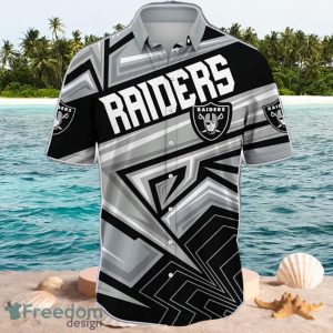 NFL Las Vegas Raiders Logo Design Grey Shirt Hawaiian Shirt