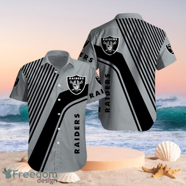 NFL Las Vegas Raiders Style Silver Black Hawaii Shirt Full Over Print