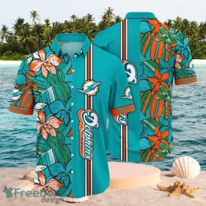 NFL Miami Dolphins Logo Design Getaways Tropical Shirt Hawaiian Shirt