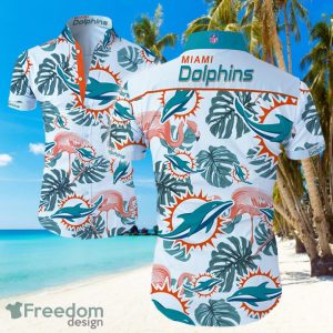 NFL Miami Dolphins Logo Hawaiian Summer Beach Shirt Full Print