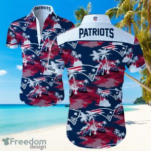 NFL New England Patriots Logo Hawaiian Summer Beach Shirt Full Print