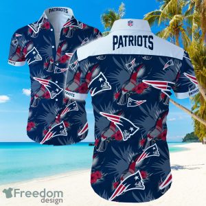 NFL New England Patriots Logo Parrot Hawaiian Summer Beach Shirt Full Print