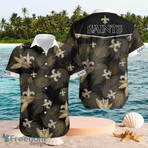 NFL New Orleans Saints Logo Design Dark Shirt Hawaiian Shirt
