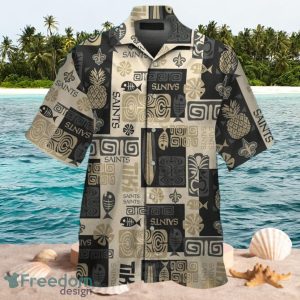 NFL New Orleans Saints Logo Design Grey Tropical Shirt Hawaiian Shirt