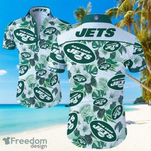 NFL New York Jets Logo Hawaiian Summer Beach Shirt Full Print