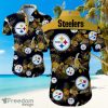 NFL Pittsburgh Steelers Logo Dark Shirt Hawaiian Summer Beach Shirt Full Print