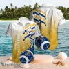 NFL Pittsburgh Steelers Logo Design Blue Fireball White Shirt Hawaiian Shirt