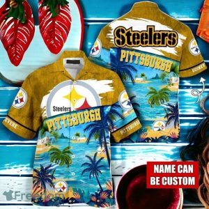 NFL Pittsburgh Steelers Logo Fans Love Custom Your Name Hawaiian Shirt Full Over Print