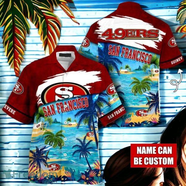 NFL San Francisco 49ers Logo Fans Love Custom Your Name Hawaiian Shirt Full Over Print