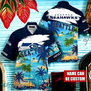 NFL Seattle Seahawks Logo Fans Love Custom Your Name Hawaiian Shirt Full Over Print
