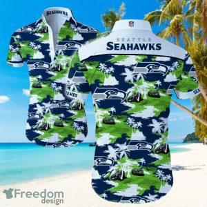 NFL Seattle Seahawks Logo Hawaiian Summer Beach Shirt Full Print