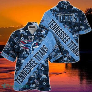 NFL Tennessee Titans Hawaiian Shirt With Tropical Pattern Flamingo Printed For Fans