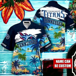 NFL Tennessee Titans Logo Fans Love Custom Your Name Hawaiian Shirt Full Over Print