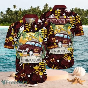 NFL Washington Commanders Logo Design Aloha Shirt Hawaiian Shirt