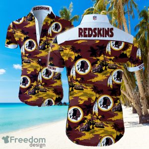 NFL Washington Redskins Logo Hawaiian Summer Beach Shirt Full Print