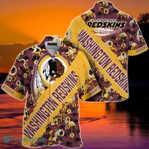 NFL Washington RedskinsHawaiian Shirt With Tropical Pattern Flamingo Printed For Fans