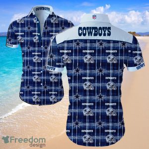 NFl Dallas Cowboys Logo Blue Shirt Hawaiian Summer Beach Shirt Full Print