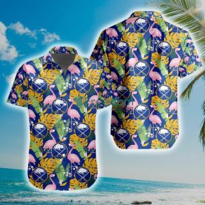 NHL Buffalo Sabres Flamingo Flowers Hawaiian Shirt