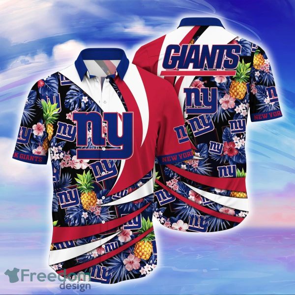 New York Giants NFL Flower Hawaiian Shirt Style Gift For Men Women Fans