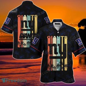 New York Giants NFL Hawaii Beach Shirt Retro Vintage Summer Short Sleeve Button Hawaiian Shirt