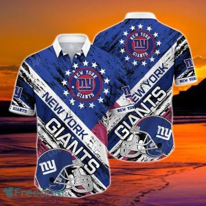 New York Giants NFL Hawaiian Shirt Graphic American Flag 3D Printed Short Shirt Best Gift For Fans