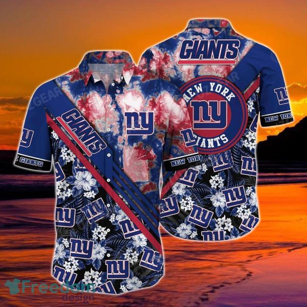 New York Giants NFL Hawaiian Shirt Graphic Tropical Pattern New Trend Summer For NFL Football Fans