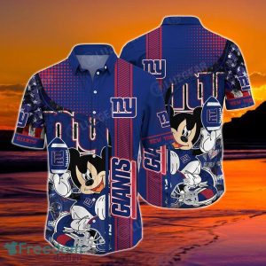 New York Giants NFL Hawaiian Shirt Mickey Graphic 3D Printed Best Gift For Fans NFL
