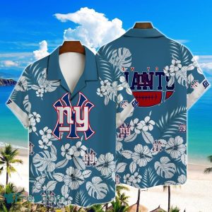 New York Giants NFL Hibiscus 2023 AOP Hawaiian Shirt For Men Women