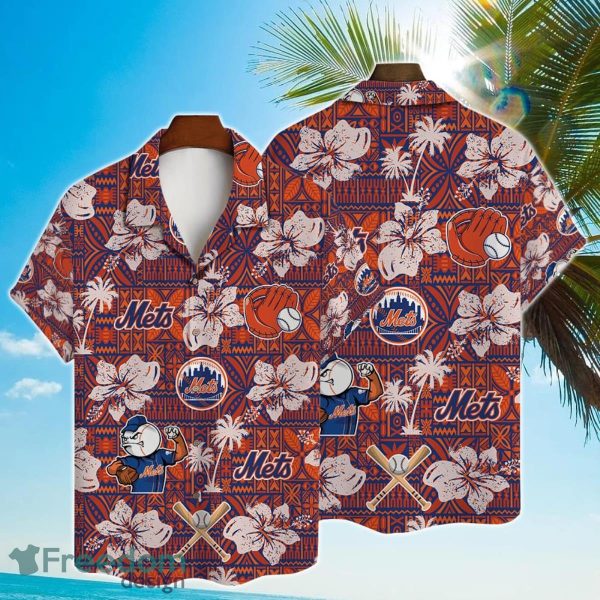 New York Mets Hibiscus Pattern Vintage Hawaiian Shirt For Men Women