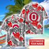 Ohio State Buckeyes Aloha Hawaiian Shirt Custom Name Summer Gift Holiday Team Shirt