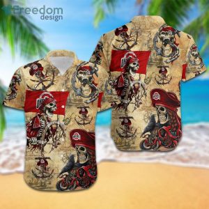 Ohio State Buckeyes Pirates Fans Pirates Skull Hawaiian Shirt