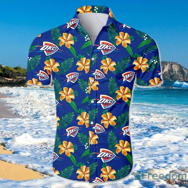 Oklahoma City Thunder Hawaiian Shirt For Men And Women Small Flowers
