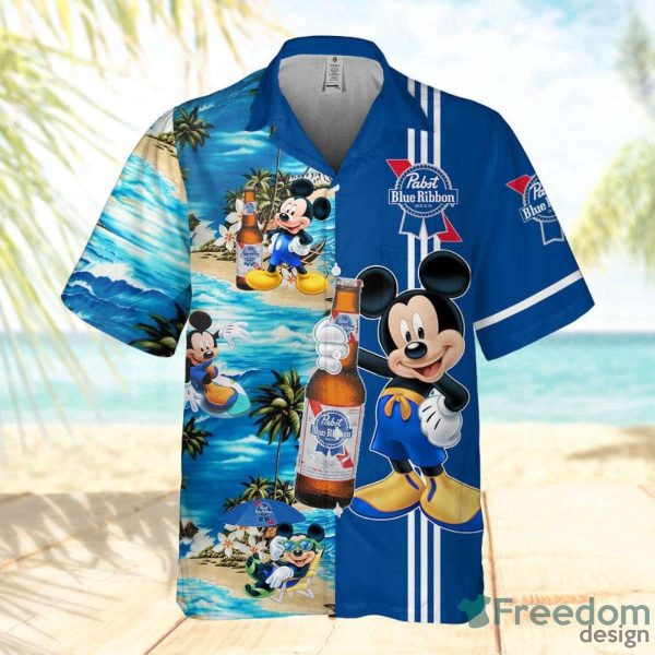 Pabstar Trek Blue Ribbon Mickey Mouse 3D Aloha Summer Beach Hawaiian Shirt Perfect Gift
